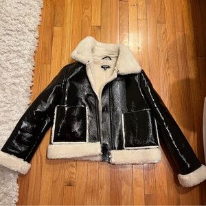 Missguided patent leather moto jacket